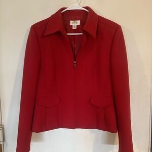 Talbots Red Blazer Tailored Career/Minimalist Style Size 10